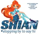 SHIAN.. STOPPING BY TO SAY HI