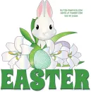 EASTER, BUNNY, CARTOON, HOLIDAYS, TEXT
