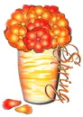 SPRING, VASE, FLOWERS, TEXT