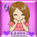 GIRL SMILING STICKER - J