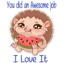 HEDGEHOG WITH WATERMELON