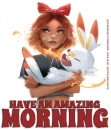 HAVE AN AMAZING EASTER, ANIME, BUNNY, TEXT