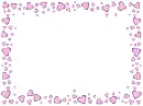 frame with hearts