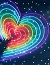 Sparkly Rainbow Heart