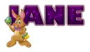 EASTER RABBIT JANE TEXT