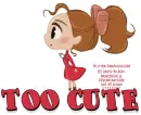 TOO CUTE, CARTOON, GG RELATED, TEXT