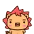 Pandadog lion shocked