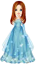 Cornflower blue doll