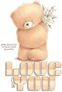 LOVE YOU, TEDDY BEAR, ANIMALS, TEXT