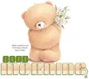 GOOD MORNING, TEDDY BEAR,  ANIMALS, TEXT