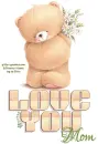 LOVE YOU MOM, TEDDY BEAR, ANIMALS, TEXT