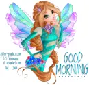 GOOD MORNING, CARTOON, FAIRY, CUTE, TEXT