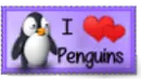 I love Penguins stamp