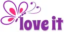Love it, BUTTERFLY, PURPLE, TEXT