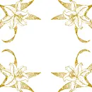 frame with lilies