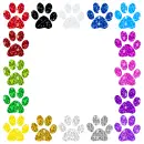 frame of paw prints