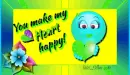 You make my heart happy - Heart - Flowers