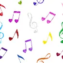 musical notes with hearts