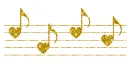 musical notes with hearts