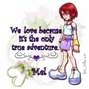 Mel - We Love Because - Heart - Flowers
