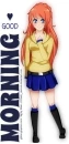 GOOD MORNING, CARTOONS, GIRL, TEXT