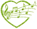 heart with musical notes