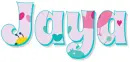 JAYA, NAMES, TURQUOISE, TEXT, TOONS