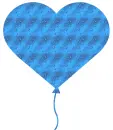heart-shaped balloon with little hearts