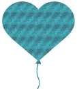 heart-shaped balloon with little hearts