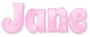 JANE, TOONS, CUTE, PINK, TEXT