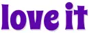 Love it, GG RELATED, PURPLE, TEXT