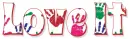 LOVE IT, GG RELATED, RED, HANDPRINT, TEXT