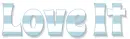 love it, LIGHT BLUE , STRIPED, TEXT, GG RELATED