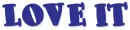 LOVE IT, GG RELATED, BLUE, TEXT