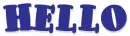 HELLO, BLUE, TEXT, GREETINGS