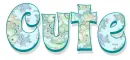 CUTE, TURQUOISE, GG RELATED, TEXT