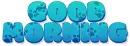 GOOD MORNING, TEAL, PAW PRINT, DOG, TEXT