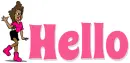 Hello, GIRL, TOON, FUSCIA, TEXT