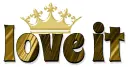 LOVE IT, CROWN, BRONZE, BLACK, TEXT, GG RELATED