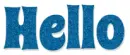 Hello, TURQUOISE, GLITTER, TEXT