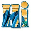 Hi, TURQUOISE, TROPICAL, GREETINGS, TEXT