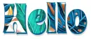 Hello, TROPICAL, TURQUOISE, TEXT