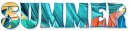 SUMMER, TROPICAL, TURQUOISE, TEXT