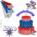 Jane - Born On The - Cake - Stars - Balloons