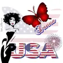 Donna - U.S.A. - Butterfly - Girl - Firework