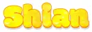 SHIAN, YELLOW, HEART, PATTERNED, NAMES, TEXT