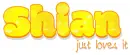 SHIAN JUST LOVES IT, YELLOW, HEARTS, TEXT
