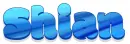 Shian, BLUE, SWIRLY, TEXT, NAMES