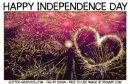 HAPPY INDEPENDENCE DAY, HOLIDAYS, FIREWORKS, TEXT