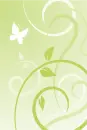 Background with vines & butterfly on light green
